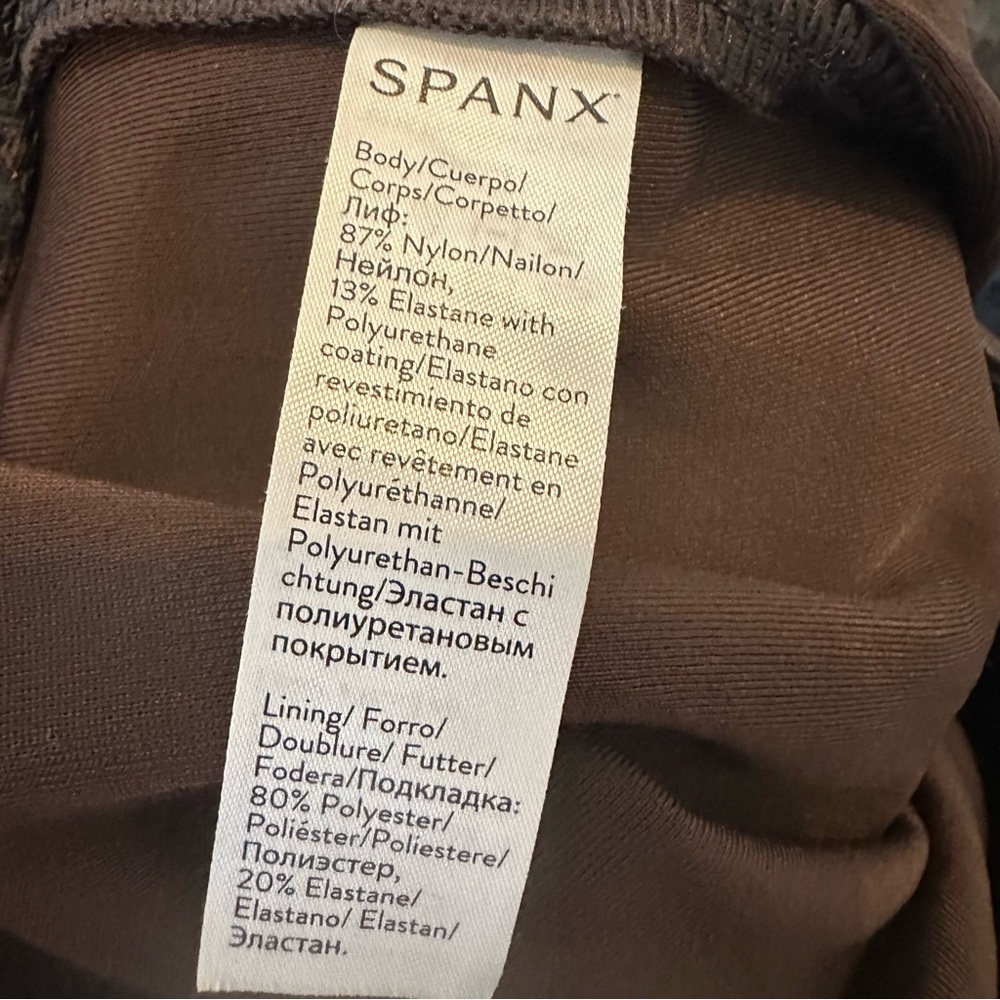 Spanx Faux Leather Croc Shine Leggings Skinny Grunge Fall Brown Size Small - Picture 5 of 5